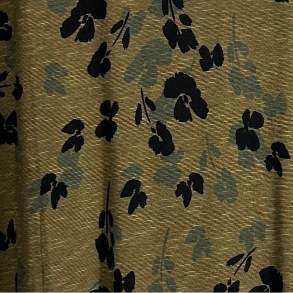 Toad & Co Windmere long sleeve dress, color is "fir" w/scattered florals, fall - Picture 2 of 11